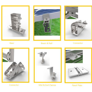 carbon steel solar ground mounting system components