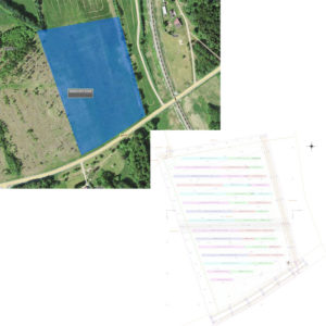 solar panel ground mounting project sketch