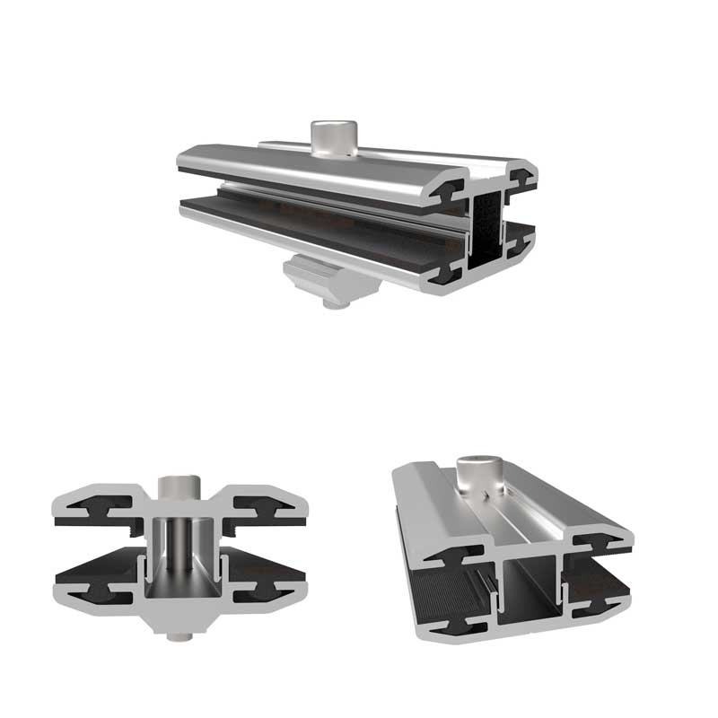 Thin film solar panel mid clamps