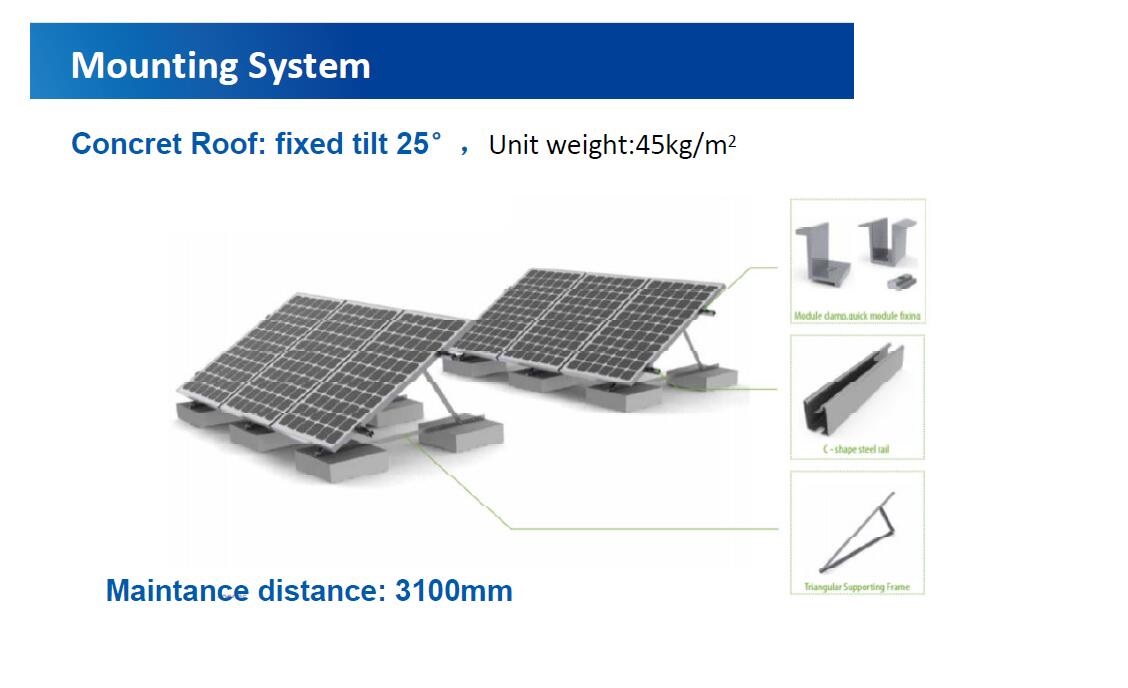 triangle tilt solar mounting system concrete base