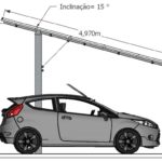 Solar carport system aluminum 13 KW Brazil