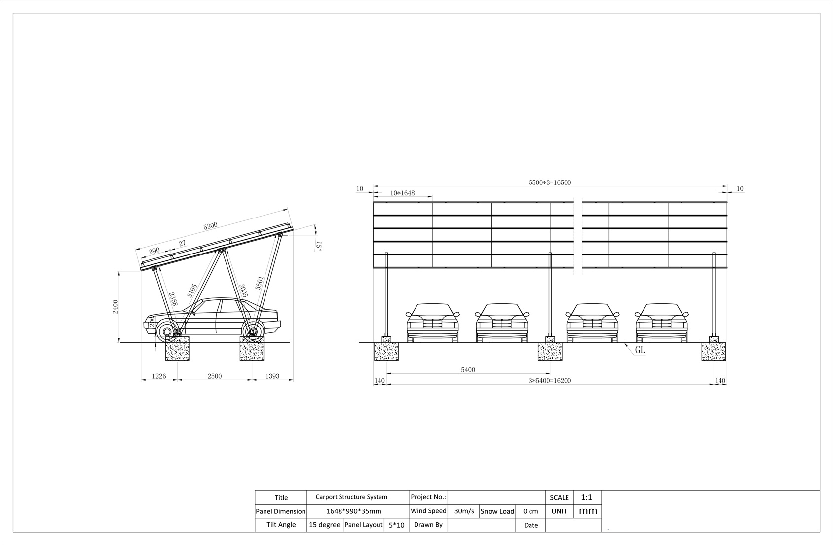 solar carport system design