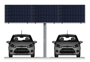 PV module carport system aluminum 13 KW