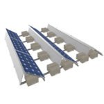 ballasted flat roof solar mounting structure