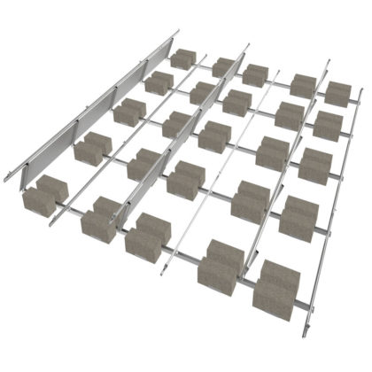 Flat Roofing Solar Panel Mounts - Ballasted Aluminum Racking