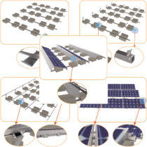 ballasted flat roof solar mounting installation
