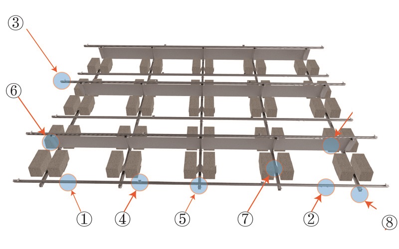 flat roof ballasted solar racking project structure