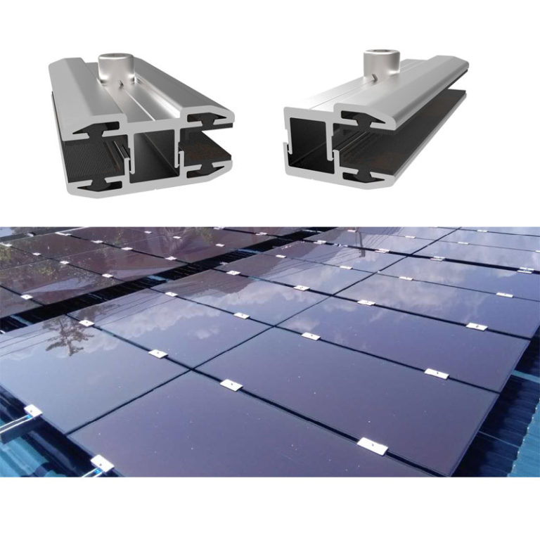 Frameless solar panel interior clamps and exterior clamps mounting solution