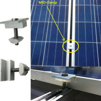 PV module inter clamps for solar mounting