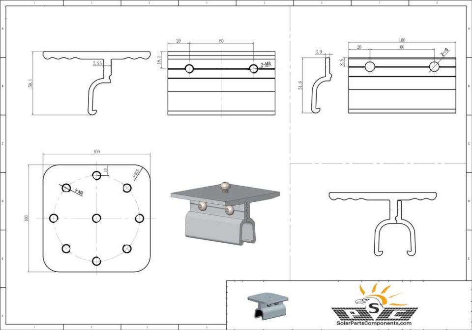 klip lok iron roof pv clamp sizes