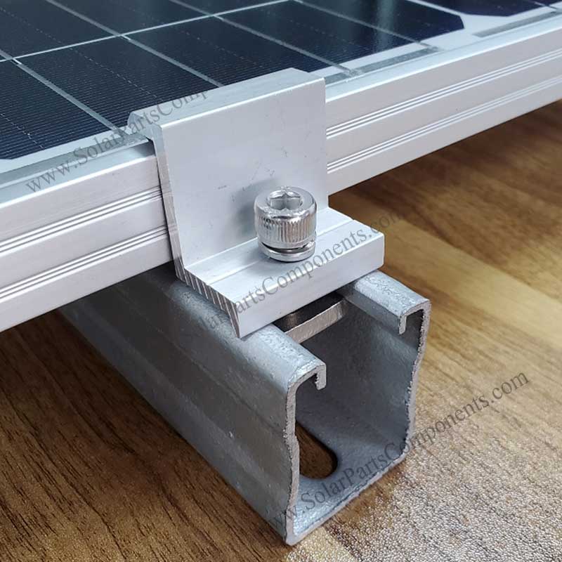 solar end clamps for galvanized steel rails