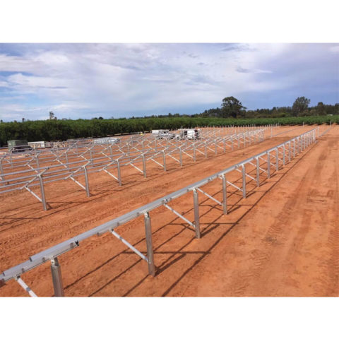 Hot-dipped ground mounting structure - A type