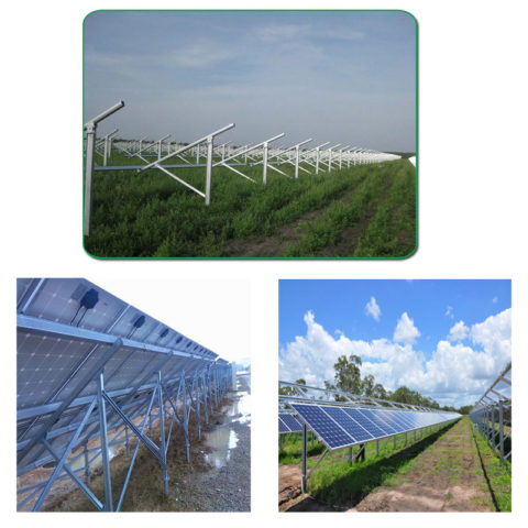 Hot-dipped ground mounting structure - A type project