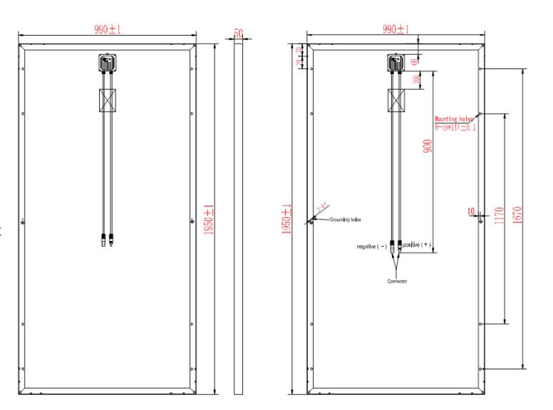 Poly silicon PV module for 8KW solar power systems