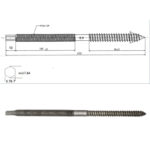 solar hanger bolts 250 mm