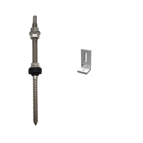 solar panel hanger bolts with L foot bracket
