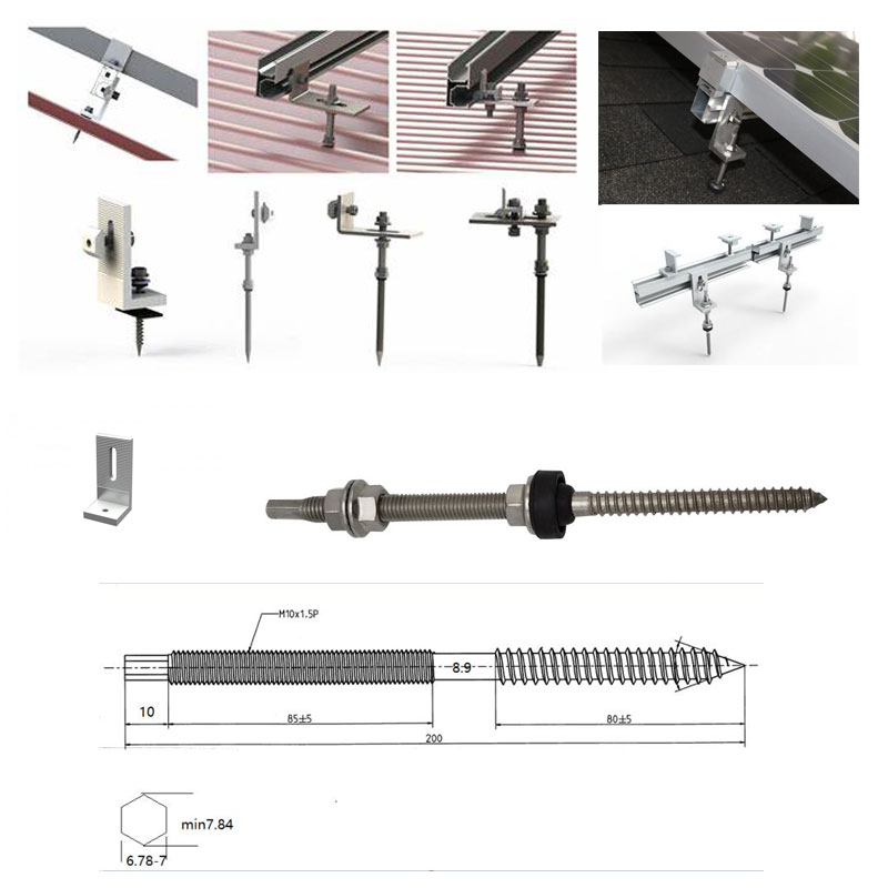 Hanger bolts for metal roof mounting