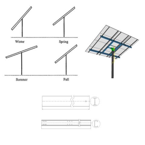 adjustable solar pole mount