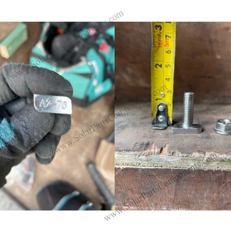 Solar Panel T bolts, SUS 304 for PV Module Mounting Rails