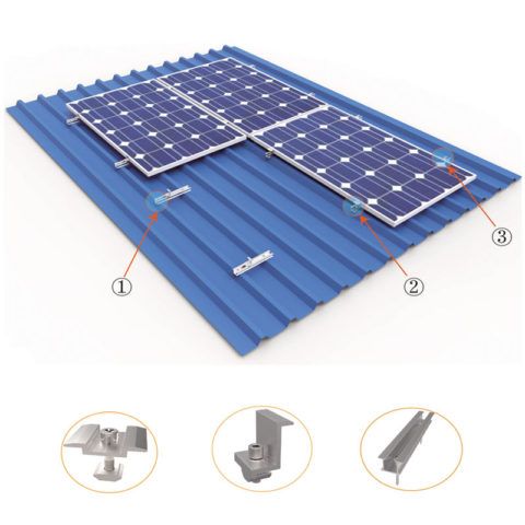 solar panel metal roof mounts U Rail