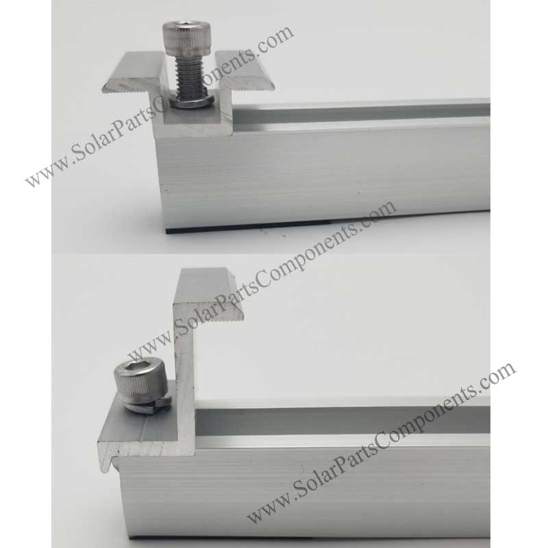 mid and end clamp holder for for Solar Metal Roof Installation