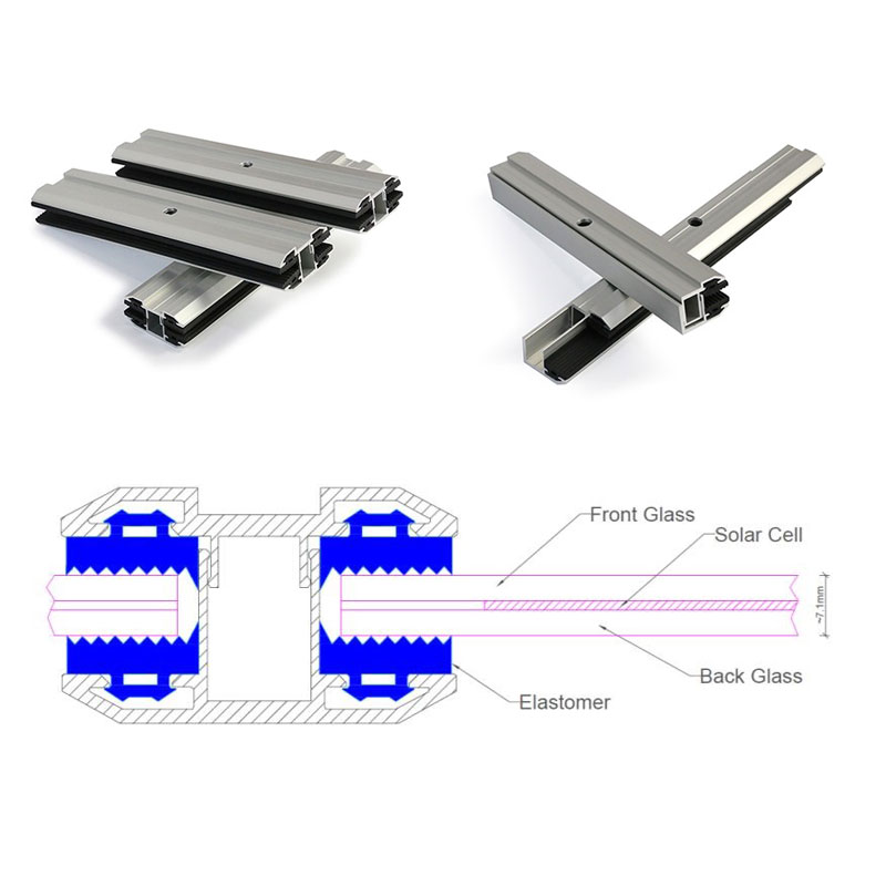 glass solar module clamp installing