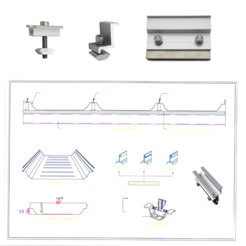 solar panel mount metal roofing clamp SPC-IK-S04