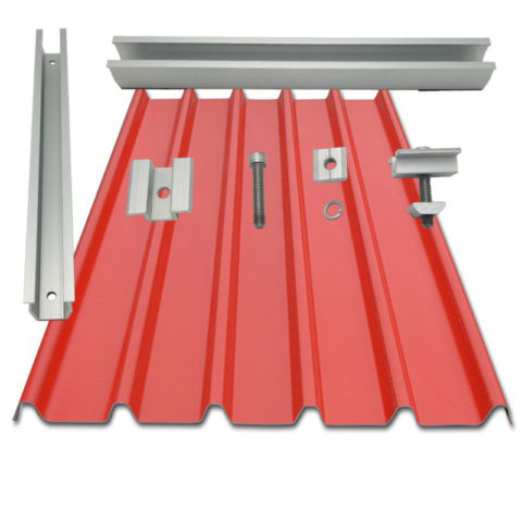 Solar Trapezoid Metal Roofing Rail Brackets Clamp