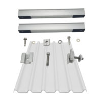 PV module trapezoid metal roof clamps