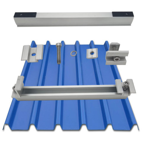 PV module trapezoidal metal roofing brackets