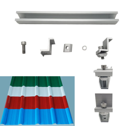 PV module trapezoid metal roof panel hooks