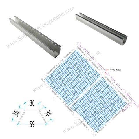 Solar Trapezoid Metal Roofing Rail Brackets U bracket
