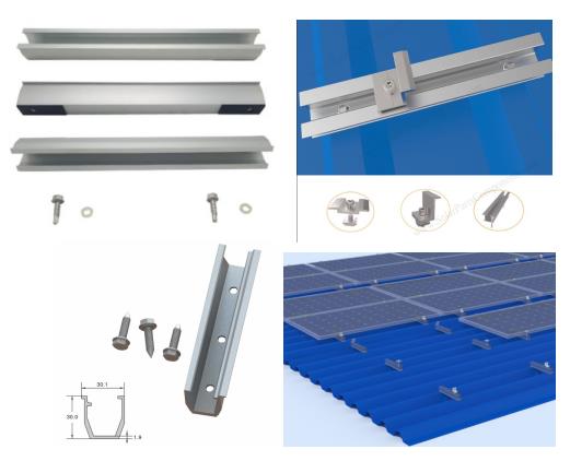 railless trapezoid metal roof panel clamp 