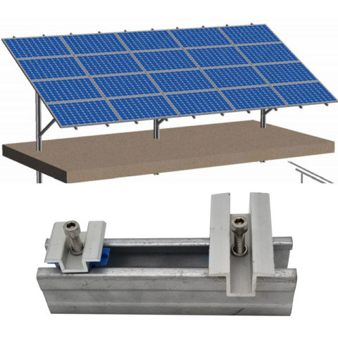 PV module carbon steel mid clamps