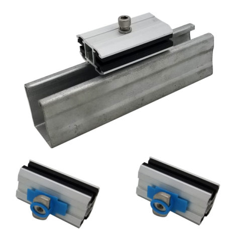 solar frameless mid clamps for Q235 rails