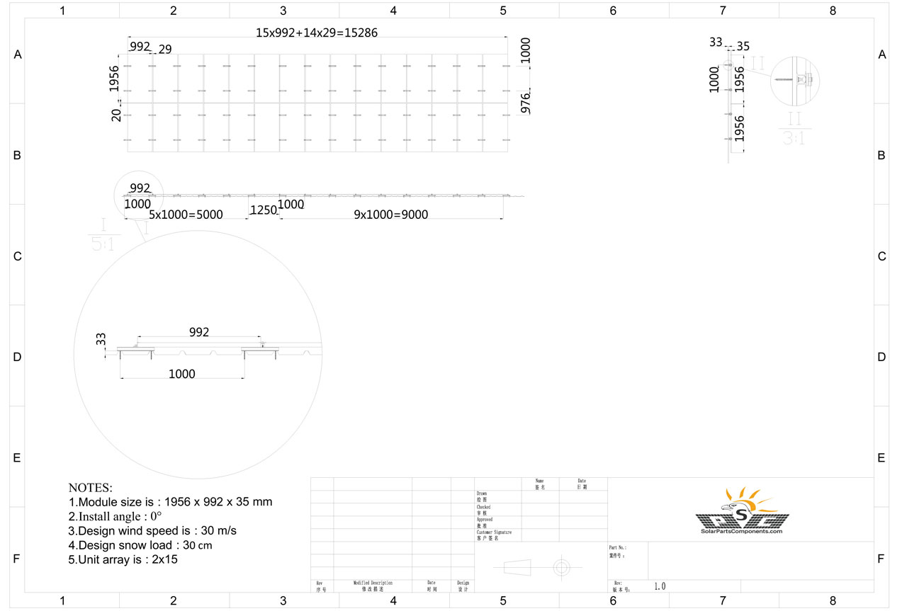 PV module metal roof mounting project U rail