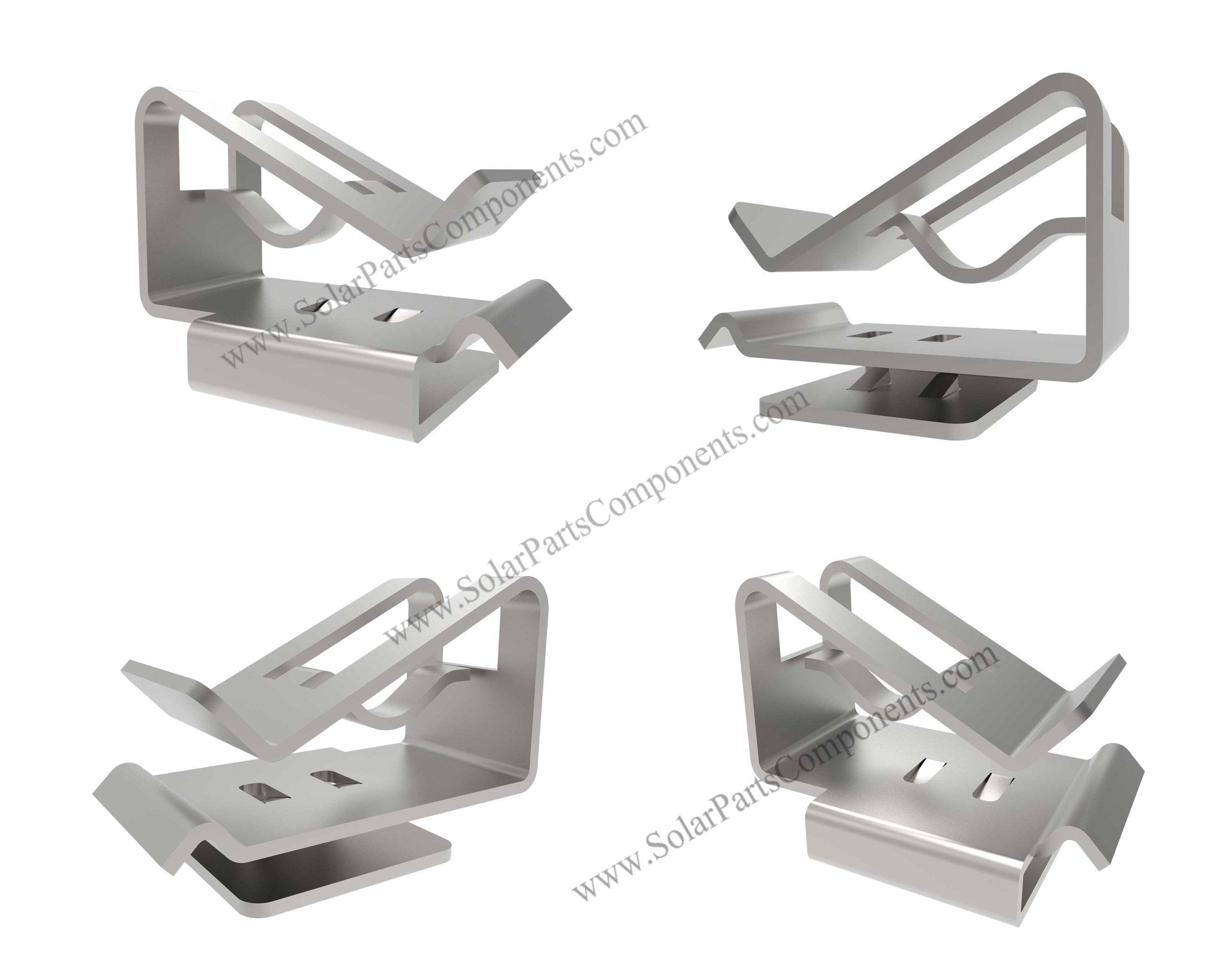 5 Clips Trisol para Cableado Paneles Solares Inox 1-2 cables