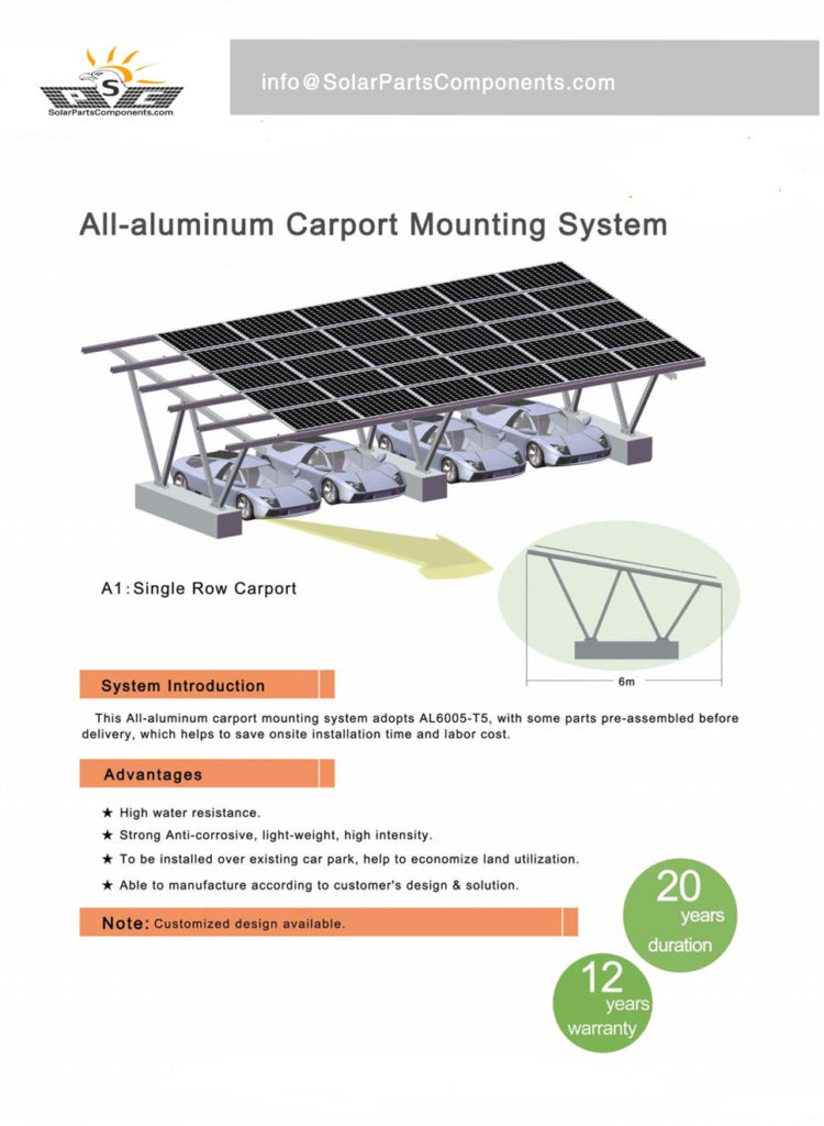 carport solar mounting system solution aluminum