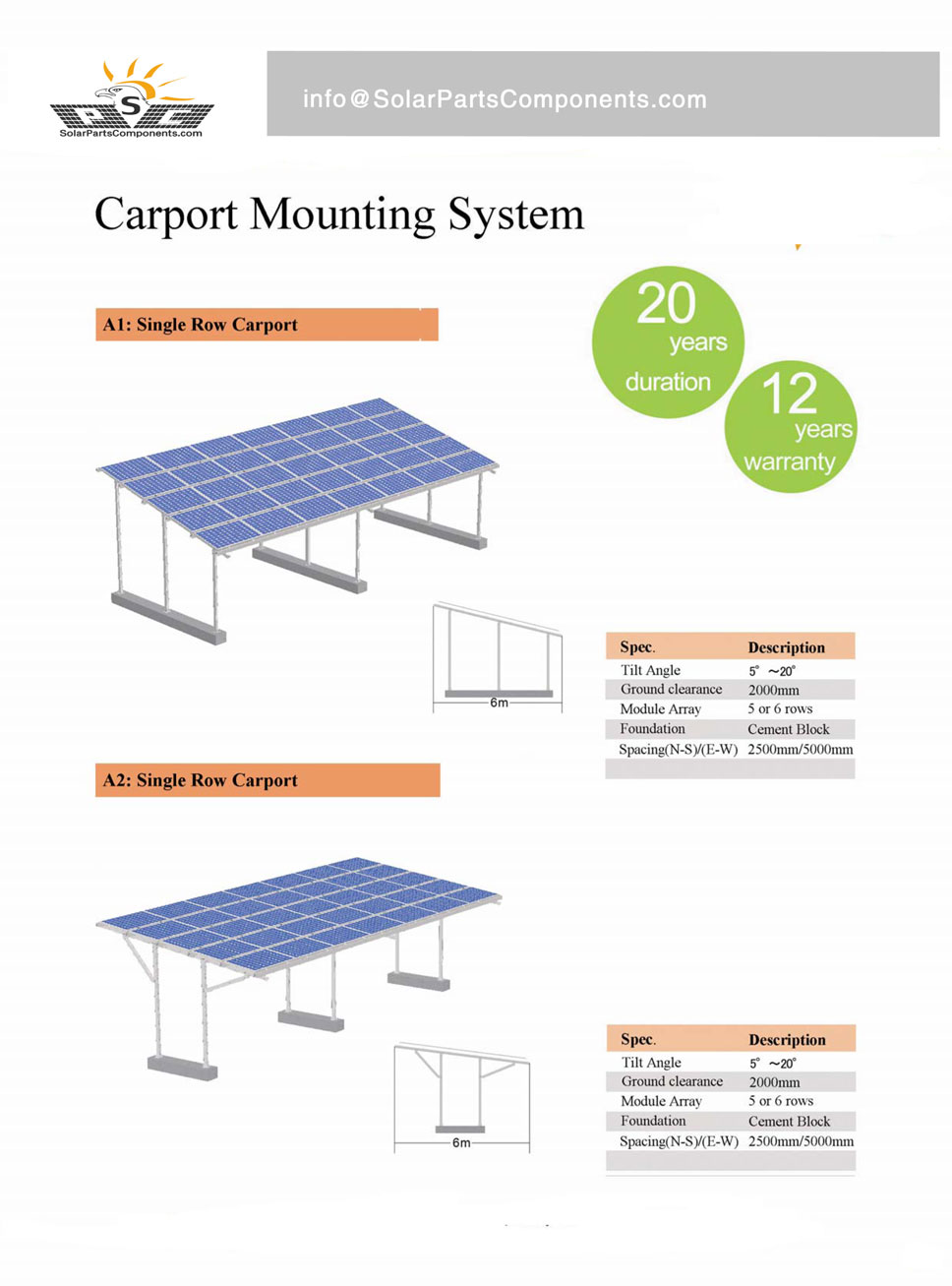 PV module Carport System