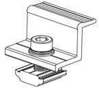 Solar Ballasted Flat Roof Mounting End Clamps