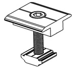 Solar Ballasted Flat Roof Mounting mid clamps