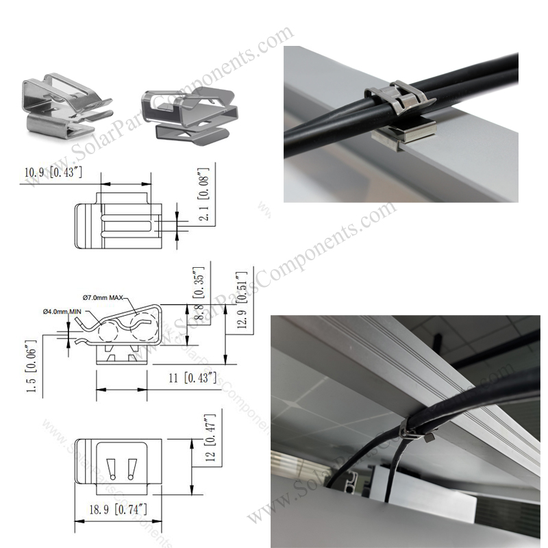 Solar Cable Clips 90 Degree 