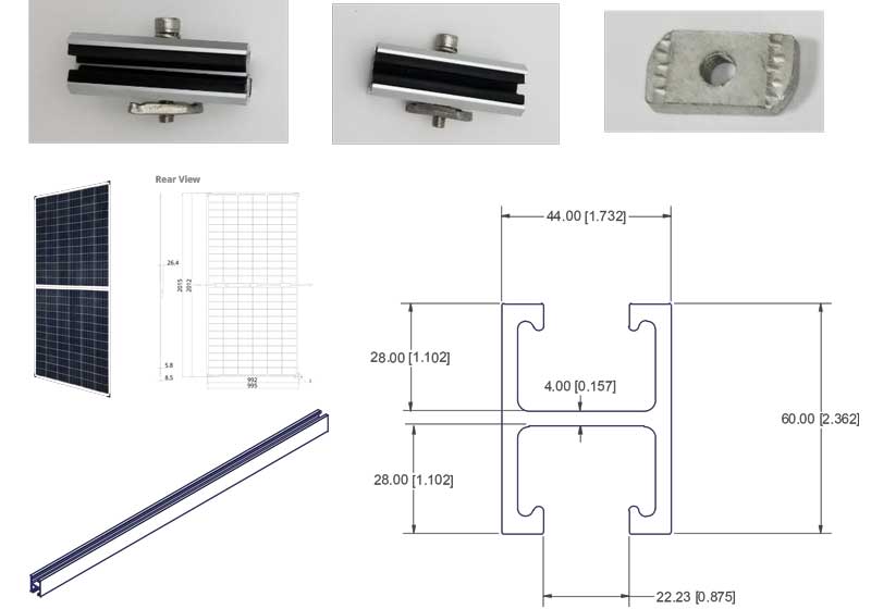 bifacial module mounting nut