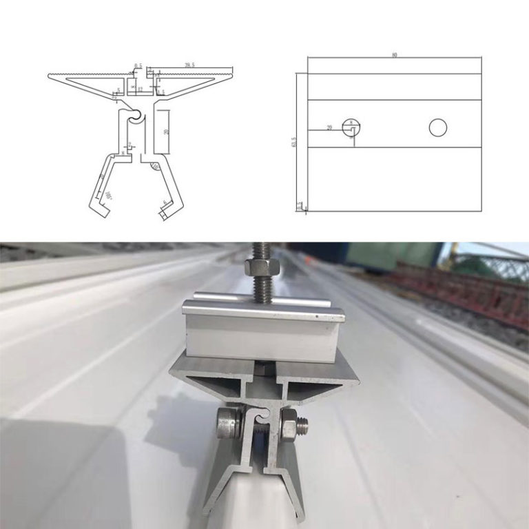Railless Solar Mounting Clamps for Metal Rooftop