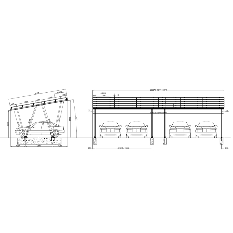 solar carport frame design