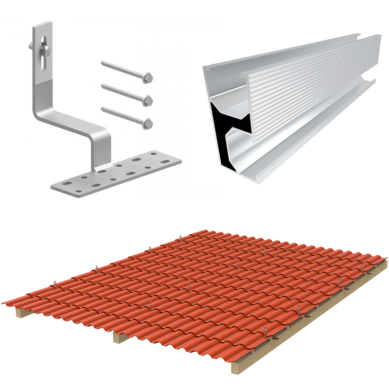 Tile hook roof mounting system