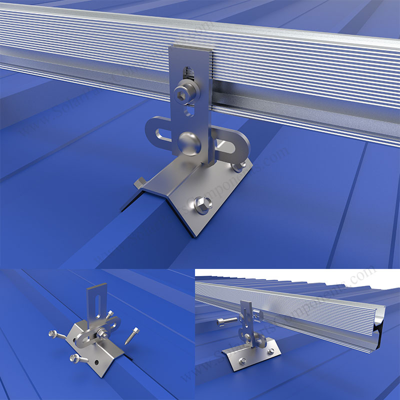 Universal solar roof brackets for side mounted