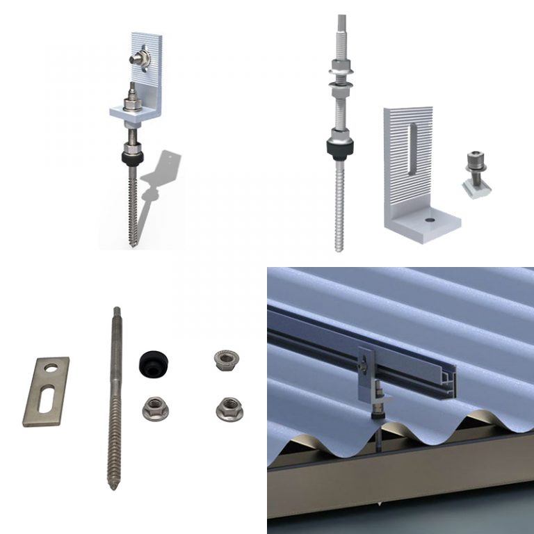 Solar hanger bolts for PV module roof mounting system