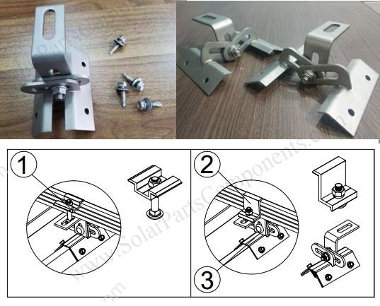 Solar Panel Universal Mounting Clamps railess solution
