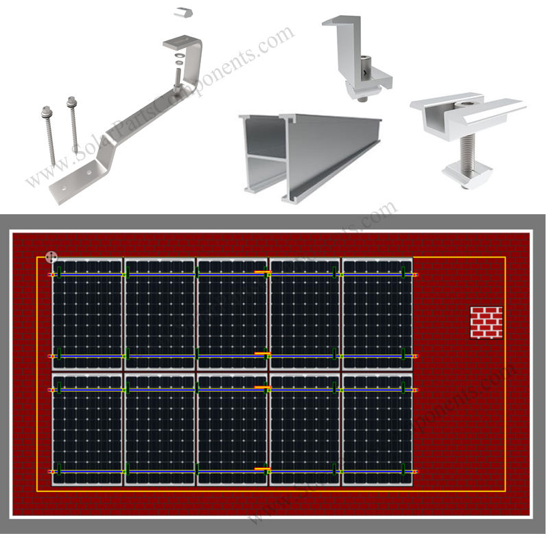 Solar flat tile roof mounting system factory